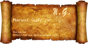 Marosi Györe névjegykártya
